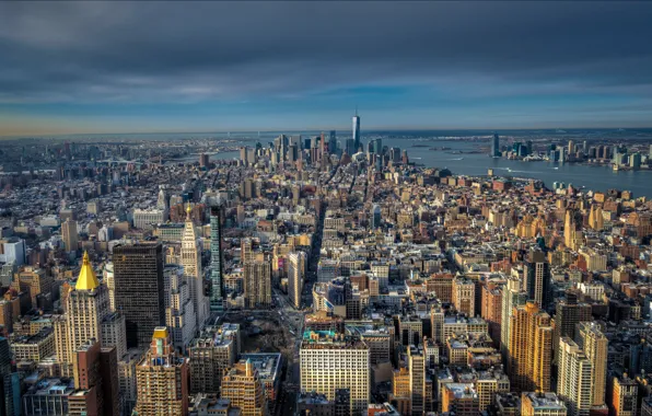 New York, panorama, USA, Manhattan
