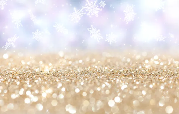 Picture snowflakes, stars, bokeh