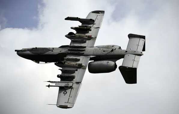 The sky, clouds, attack, A-10, Thunderbolt II