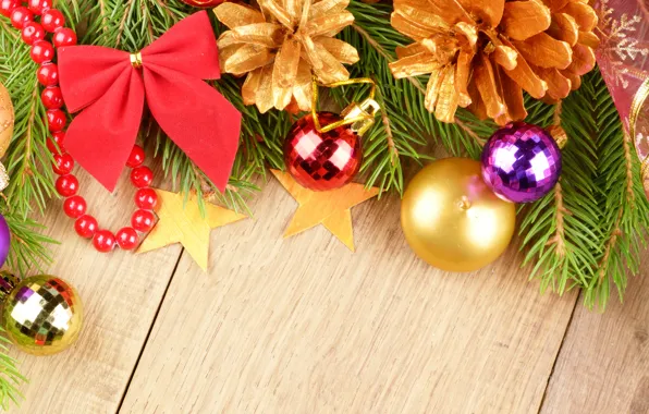 Tree, gold plated, bow, bumps, Christmas decorations