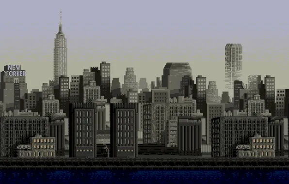 Picture The city, Building, New York, New York, New York City, Retro, 8bit, New York