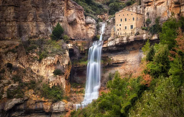 Picture benedictino, waterfalls, monastery