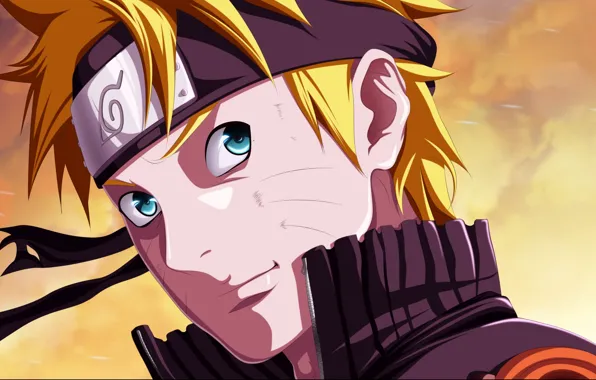 Picture look, guy, Naruto, anime, art, blonde