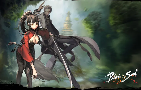Girl, guy, mmorpg, ncsoft, blade and soul, blade &amp; soul