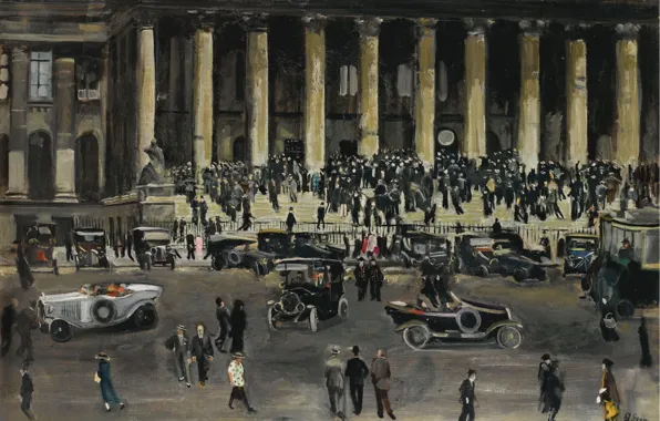 Picture picture, the urban landscape, Lucien Adrion, Lucien Adrion, Bourse