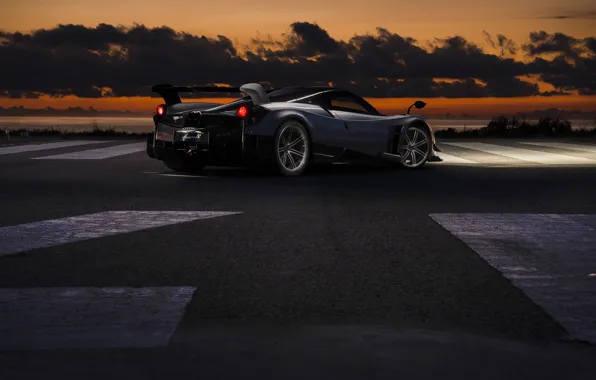 Pagani, sunset, Huayra BC