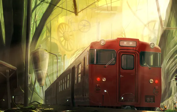 Picture train, fantasy, station