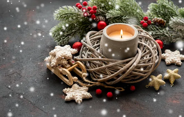 Decoration, holiday, candles, Christmas, Olena Rudo