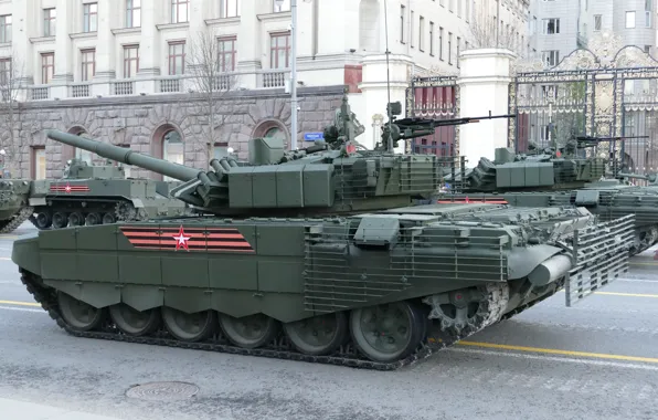 Tank, Moscow, T-72B3, rehearsal of the Victory Parade