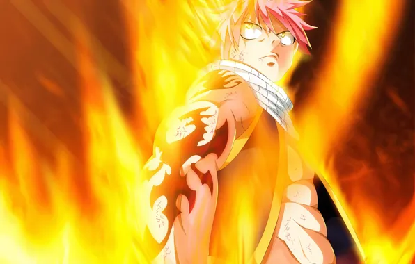 Picture anime, art, fairy tail, Natsu Dragneel, Fairy tail