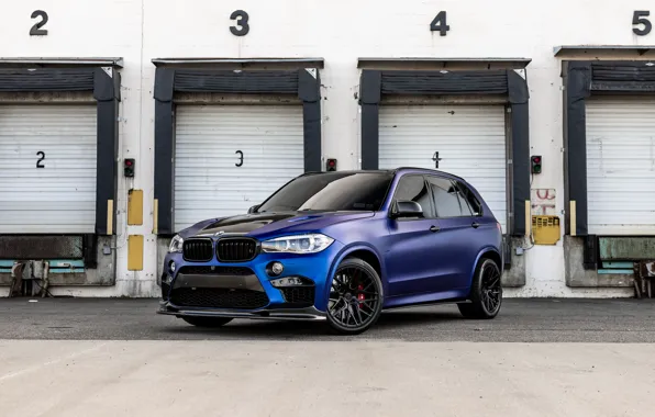 BMW, Blue, Front, X5M, BMW X5M