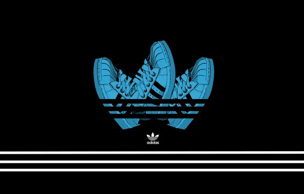Picture Minimalism, Black, Background, Adidas, Adidas, Sneakers