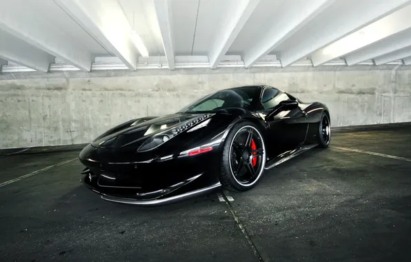 Asphalt, strip, black, Italy, Ferrari, Ferrari, black, front view