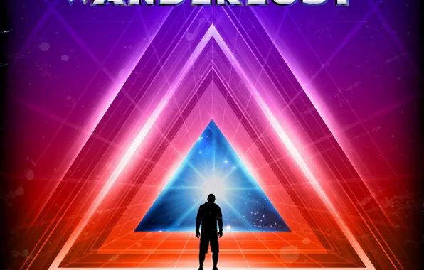 People, stars, triangle, wanderlust, synth wave