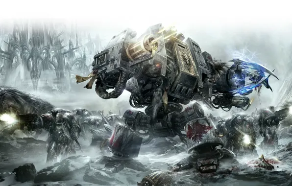 Picture space marines, Warhammer 40,000, drednot