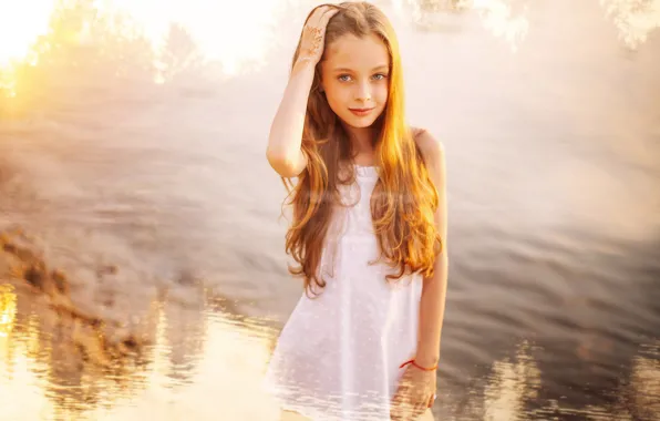 Picture smile, figure, girl, redhead, henna