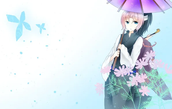 Umbrella, art, two, Gintama, Gintama