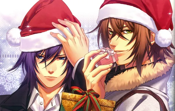 Picture gift, new year, anime, art, guy, Hakuouki, Demons Sakura