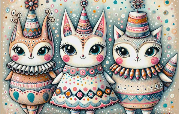 Cat, cats, patterns, pussy, dance, styling, dress, outfit