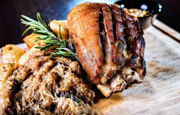 Potatoes, grill, shank