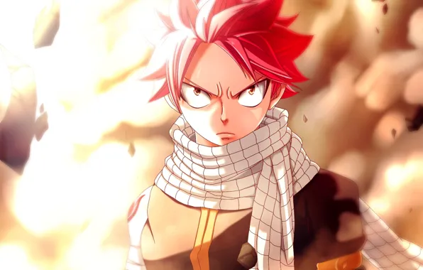 Picture anime, art, fairy tail, Natsu Dragneel, Fairy tail