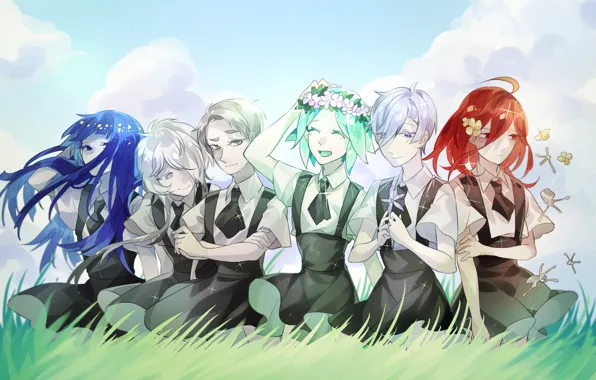 Picture girl, anime, Country Gems, Houseki no kuni