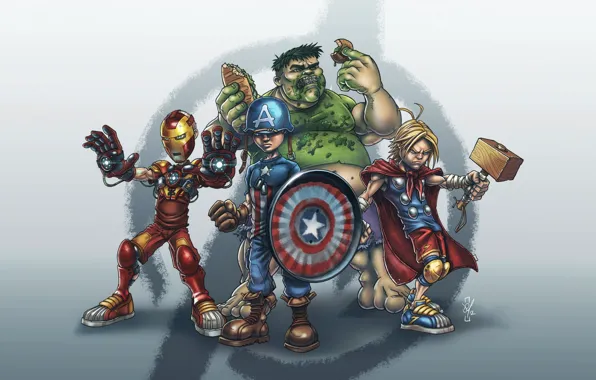 Picture parody, iron man, Hulk, marvel, Thor, marvel, captain America, thor
