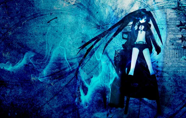 Picture girls, anime, black rock shooter