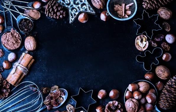 Decoration, New Year, Christmas, nuts, happy, Christmas, bumps, New Year