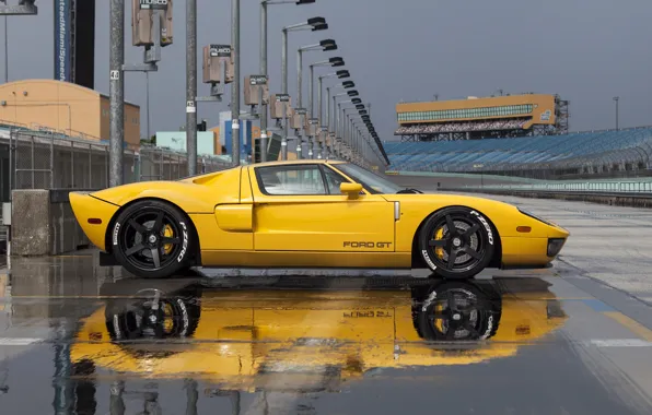 Picture Ford, yellow, track, profile, hre, gt