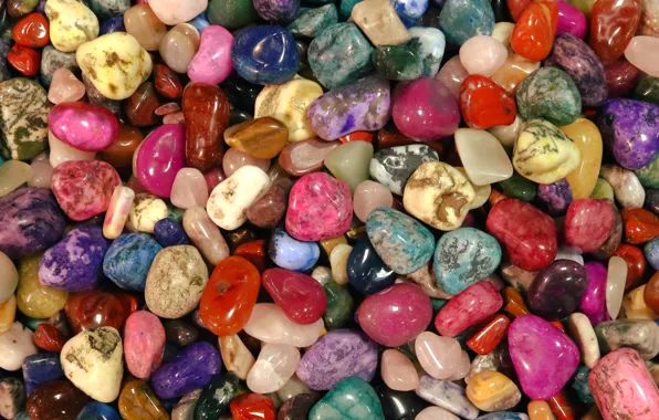 Macro, colorful, pebbles
