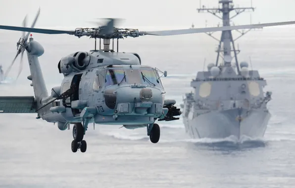 Flight, helicopter, multipurpose, Seahawk, Sikorsky SH-60F, "Sea Hawk"