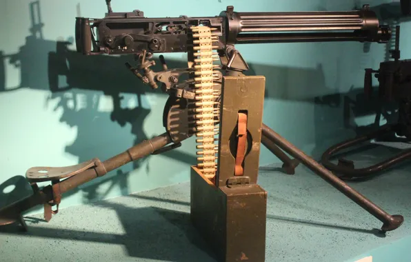 Weapons, machine gun, easel, 1915, Vickers MG