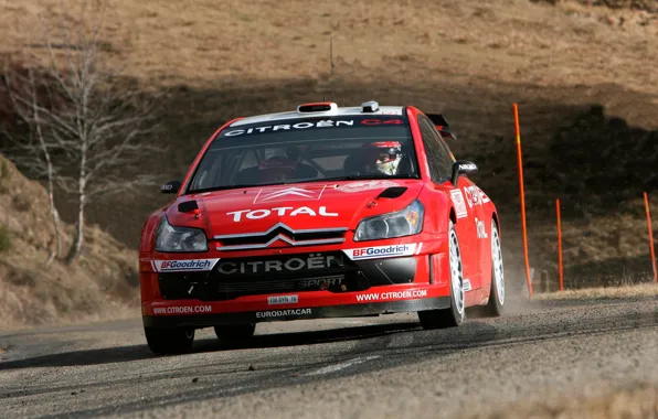 Red, Auto, Racer, Citroen, Lights, WRC, Rally