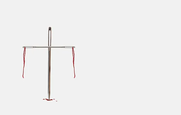 Needles, background, cross