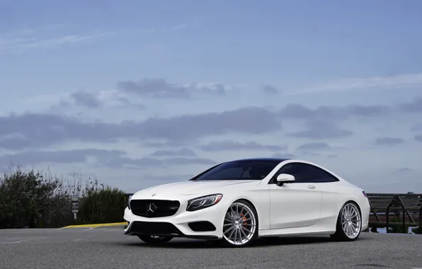 Picture Mercedes, Coupe, White, S550, Sight, 4-Matic