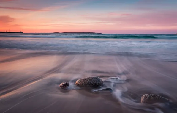 Picture sea, stones, shore