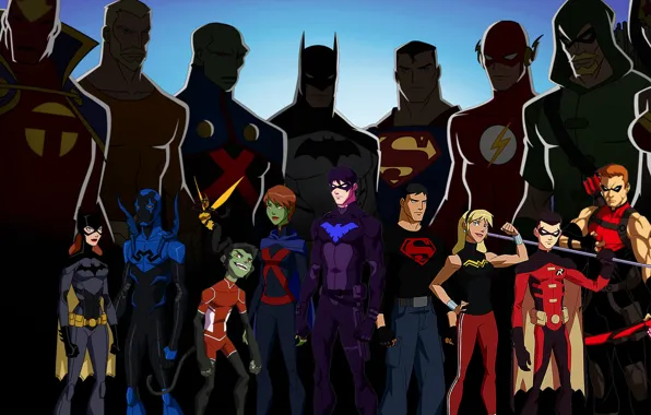 Picture Wonder Woman, Batman, heroes, Robin, Superman, dc comics, Green Arrow, Flash