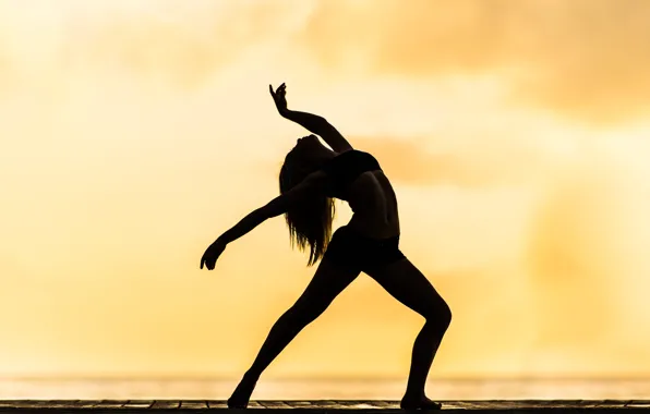 Picture pose, dance, silhouette