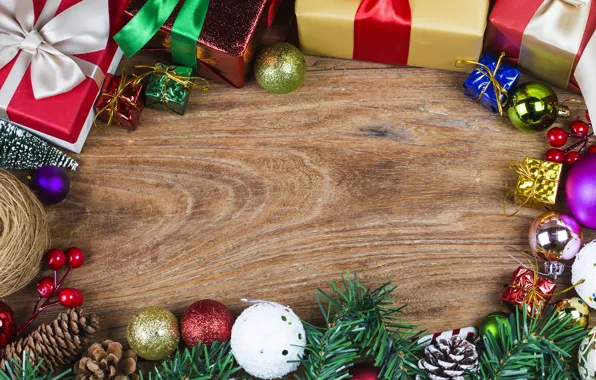 Decoration, balls, colorful, New Year, Christmas, gifts, Christmas, balls