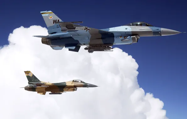 Picture clouds, fighters, f16
