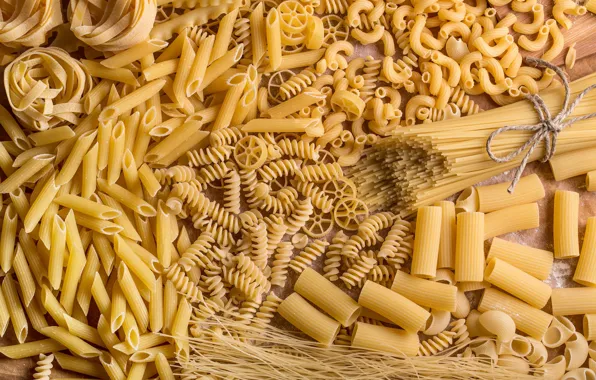 Placer, a lot, different, pasta, cuts, pasta