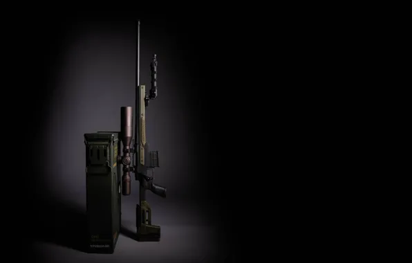 Design, weapons, background, optics, sniper rifle