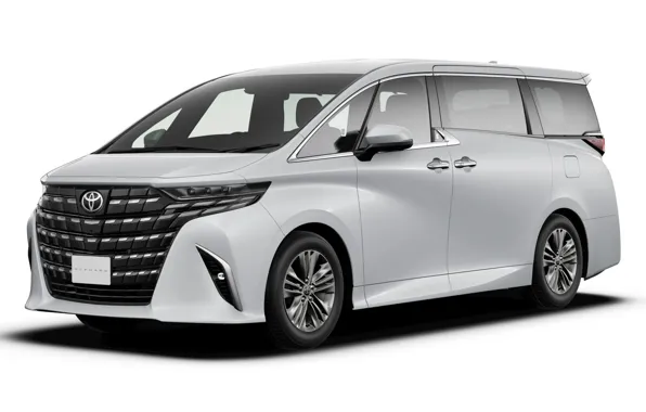 Picture white background, Toyota, Alphard, Toyota, minivan, Toyota Motor Corporation, 2023, Toyota Alphard