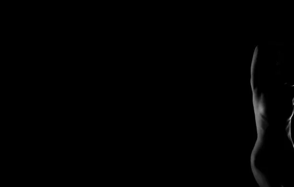 Girl, dark, silhouette