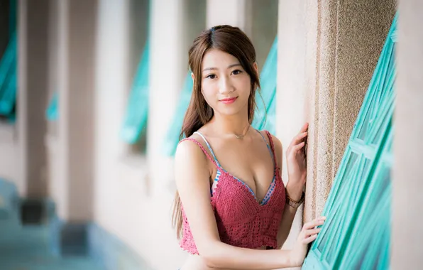 Look, pose, sweetheart, hair, Asian, bokeh