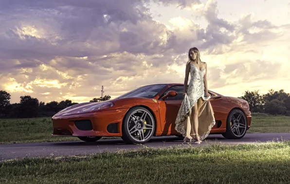 Machine, auto, pose, style, model, dress, Ferrari, Callie Ann Staires