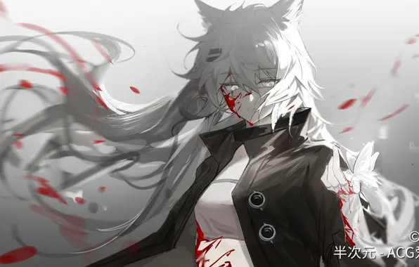 Girl, blood, Arknights, Lapland