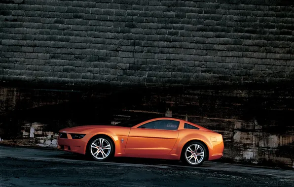 Auto, orange, Ford, Mustang -Giugiaro