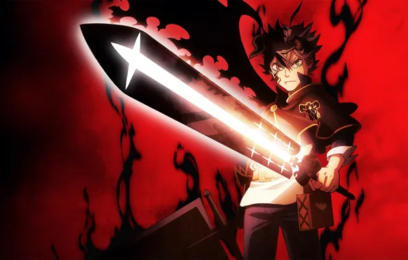 Wallpaper sword, guy, Black Clover, Asta for mobile and desktop